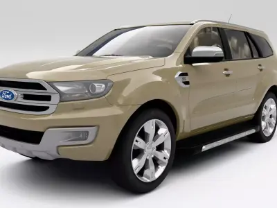 Ford Everest Endeavour 2018 Low-poly 3D model