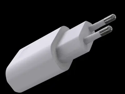 Phone charger white 3D model