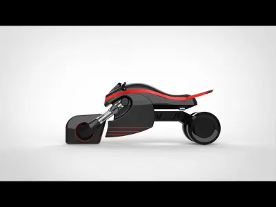 futuristic superbike Low-poly 3D model