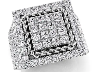 Big fancy mans ring 3D print model