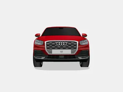 Audi Q2 2017 Low-poly 3D model