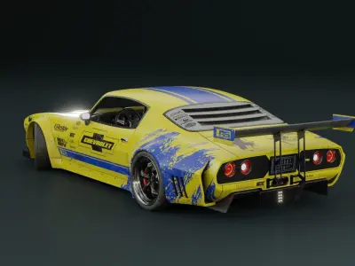 1970 Chevrolet Camaro Mid-Poly  3D model