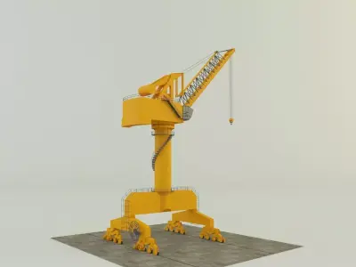 shipyard crane model 3D model