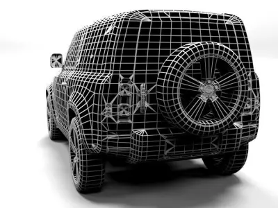 LAND ROVER DEFENDER 90 Low-poly 3D model
