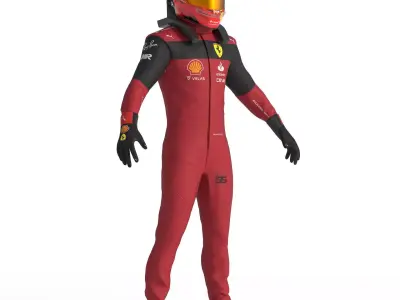 F1 Ferrari Suit 2023 3D model