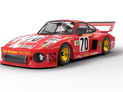 Porsche 935 Le Mans 1979 Barbour Racing 2nd Place 3D model