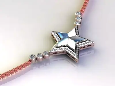 necklace - star necklace - ring - earing - pendant   3D print model
