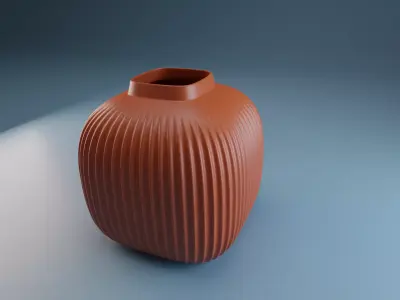 Vase cube pumpikin 3D print model