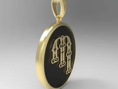 Decorative Letter P 3D print model