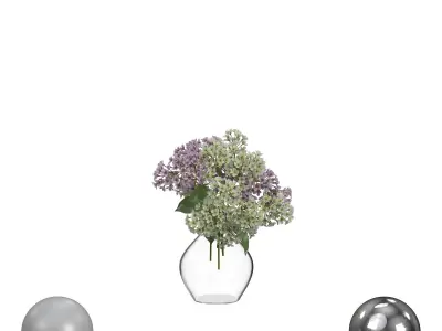 Lilacs in Vase 3D model