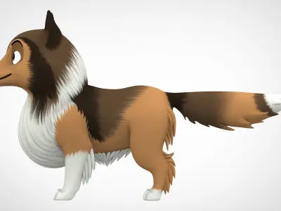 Rough Collie 3D model