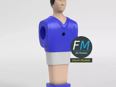 Foosball figurine 3D model