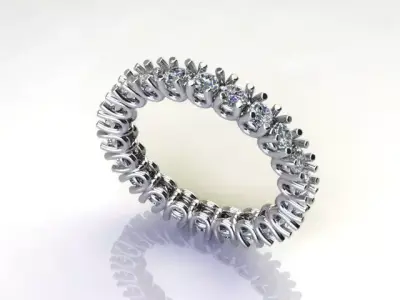 Full Eternity Diamond ring 22 Stones 3D print model