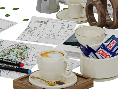 decorative set a51 3D model