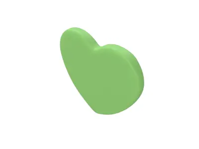Twitter Heart Emoji v1 004 Low-poly 3D model