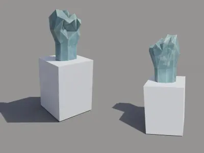 Sculptures 01 Unity Asset Low-poly 3D model