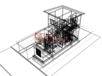 House 8x20m code 555 - Sketchup 3D model 3D model 3D model