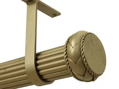 Select drapery hardware Jbracket Low-poly 3D model