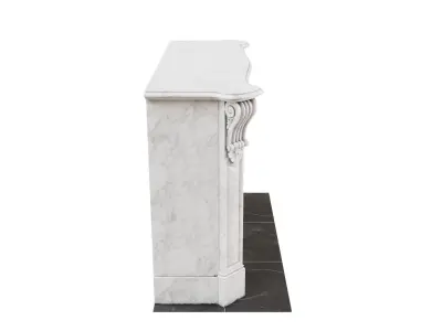 Classic French Marble Fireplace 3D model
