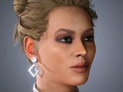 Beyonce Character 3D Model Low-poly 3D model