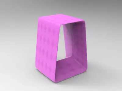 Oblo Stool Low-poly 3D model