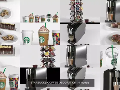 STARBUCKS COFFEE DECORATiON 3D Model Collection