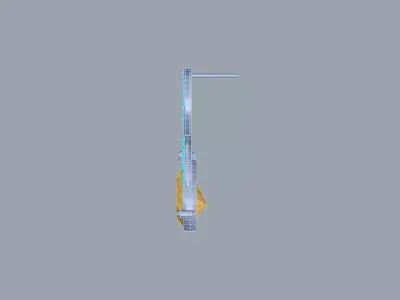Elegant Diamond and Sapphire Earring 3D Model Free 3D model