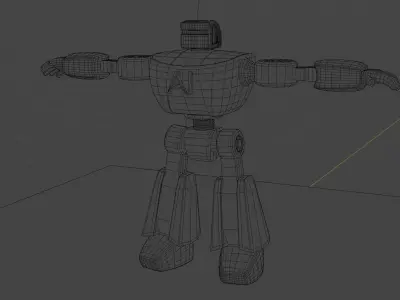 Science fiction space AI robot Free 3D model