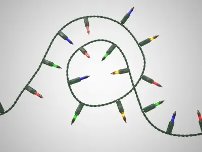 Strings Christmas Light V4 Low-poly 3D model