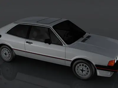 Volkswagen scirocco s Low-poly 3D model