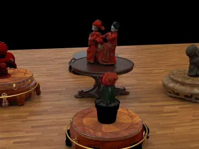  Chinese round display stand   3D model