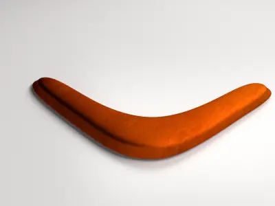 Wooden Boomerang 3D model