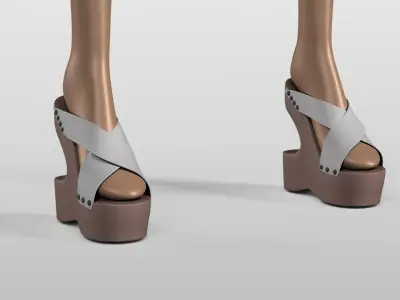 Barbie Doll Low-poly 3D model