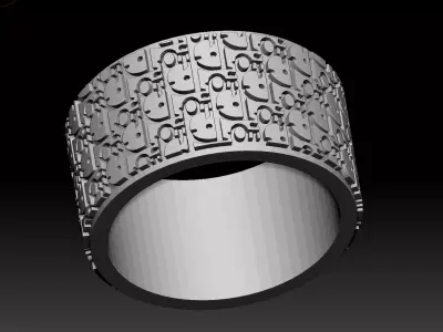 Dior oblique ring 3D print model