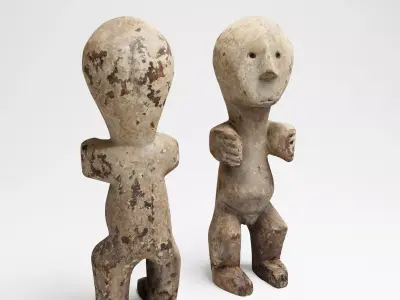 Ancient African Tribal Wood Sculpture from Uganda 3d scan  3D model