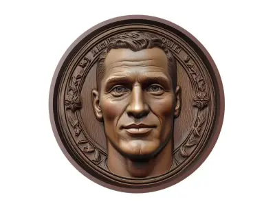 Nemanja Vidic Footballer Medallion 3D print model