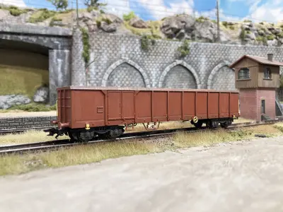 ROLLS-0015 DB Cargo Eanos Gondola freight car in H0-scale 3D print model