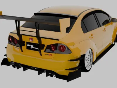 FD2 WIDEBODY KIT BY Bing Garage Low-poly 3D model
