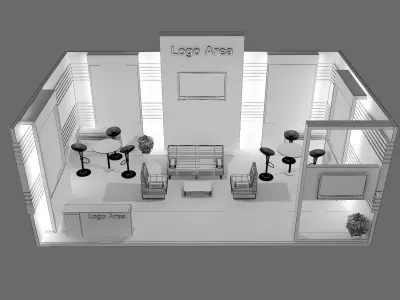 Booth Exhibition Stand a398b  3D model