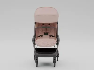 Baby Strollers Low-poly 3D model
