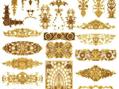 Cartouches SET 37 3D model