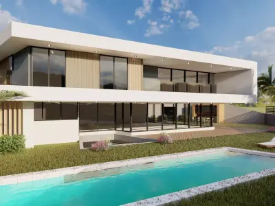 Modern Luxury Villa Complex 3D model