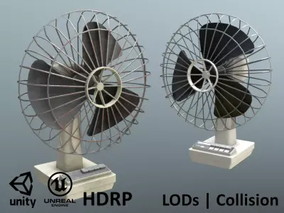 Retro Fan - Clean and Old 3D Model Collection