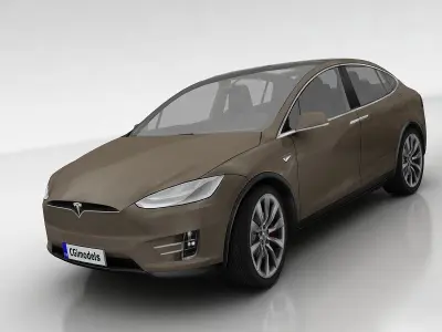 Tesla X Low-poly 3D model