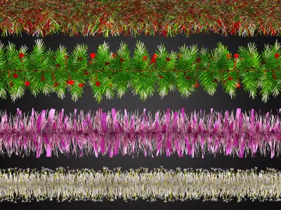 Christmas Garlands 03 3D model