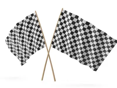 Checkered Flag Low-poly 3D model