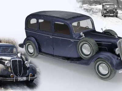 Wanderer 1937 AUDI Low-poly 3D model