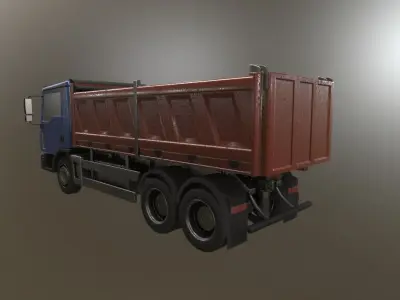 Truck 3D Model dump Low-poly 3D model