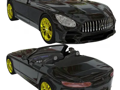 AMG Roadster GTR C Black 3D model