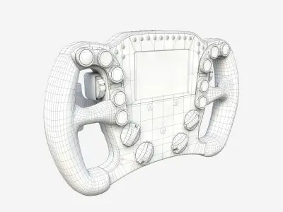 Cosworth CCW MK2 Steering Wheel Low-poly 3D model